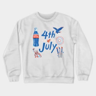 Fireworks and Freedom: A Patriotic Tribute on the 4th of July Crewneck Sweatshirt